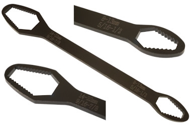 KLUCZ UNIWERSALNY PŁASKI OCZKOWY 260MM 8 - 22MM BLACK