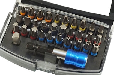 KOŃCÓWKI WKRĘTAKOWE BITY Z UCHWYTEM S2 STEEL, 30X BITS COLOUR, 2 ADAPT.