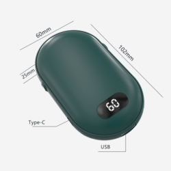 OGRZEWACZ ELEKTRYCZNY DO DŁONI POWERBANK 45-60C 2400 mAh USB-C 58x102mm