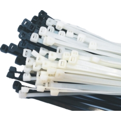 CABLE TIE SET 530x7.6MM WHITE NYLON 20X