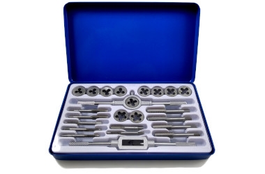 TAP AND DIE SET 24X ALLOY STEEL METAL CASE PROFI