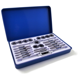 TAP AND DIE SET 24X ALLOY STEEL METAL CASE PROFI