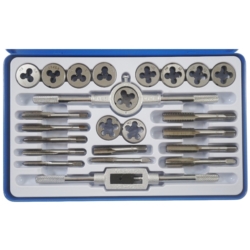 TAP AND DIE SET 24X ALLOY STEEL METAL CASE PROFI