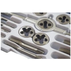 TAP AND DIE SET 24X ALLOY STEEL METAL CASE PROFI