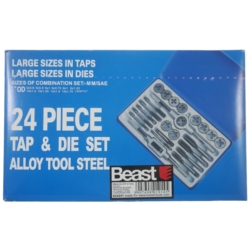 TAP AND DIE SET 24X ALLOY STEEL METAL CASE PROFI