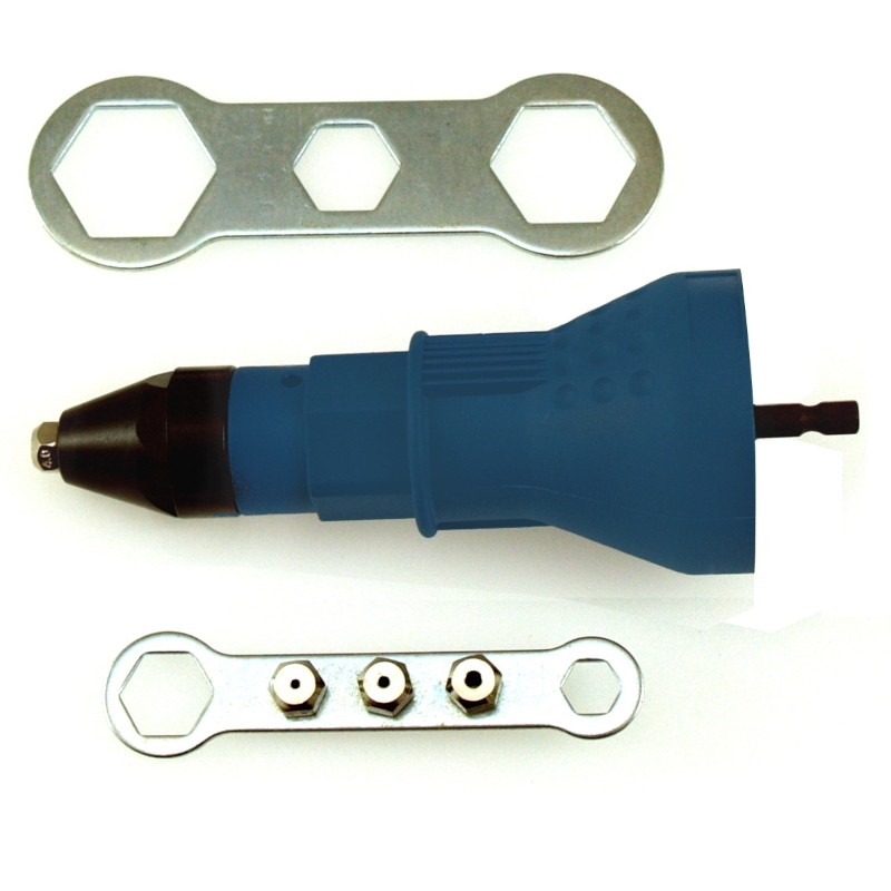NITOWNICA ADAPTER DO WKRĘTARKI 2.4-3.2 -4.0-4.8MM ALU RIVETS HEX 3X