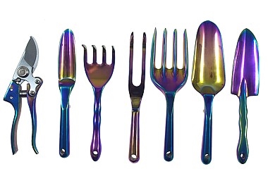 KIT DE HERRAMIENTAS DE JARDÍN 7X ALUMINIUM COLORIZED