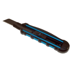 CUCHILLO RETRACTABLE 18MM, SK-5, ALU + TPR HANDLE,