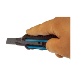 CUCHILLO RETRACTABLE 18MM, SK-5, ALU + TPR HANDLE,