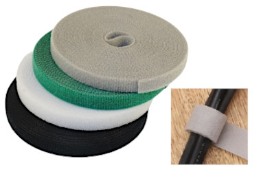 REUSABLE CABLE TIES 5M X 8MM 4 COLORS VELCRO