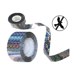 TAŚMA ODSTRASZAJĄCA PTAKI  WSTĄŻKA OZDOBNA 48MMx50M HOLOGRAPHIC TWO SIDED
