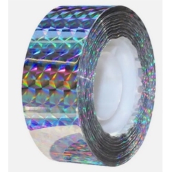 SCARE TAPE, DECORATIV 48MMx50M HOLOGRAPHIC TWO SIDED