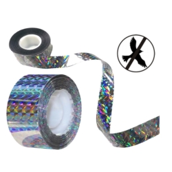 SCARE TAPE, DECORATIV 48MMx50M HOLOGRAPHIC TWO SIDED