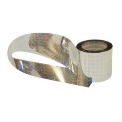SCARE TAPE, DECORATIV 48MMx50M HOLOGRAPHIC TWO SIDED