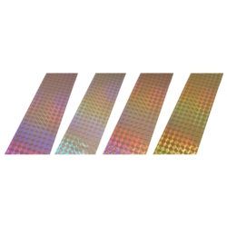 SCARE TAPE, DECORATIV 48MMx50M HOLOGRAPHIC TWO SIDED