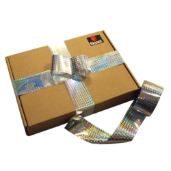SCARE TAPE, DECORATIV 48MMx50M HOLOGRAPHIC TWO SIDED