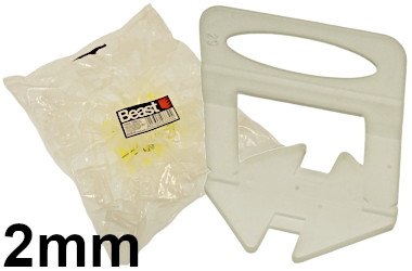 CLIPS DE NIVELLEMENT POUR CARREAUX 2MM 100X