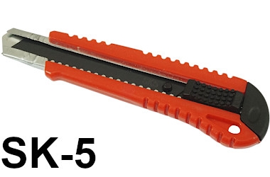 NÓŻ ŁAMANY WYSUWANY DO TAPET 18MM SK-5 METAL