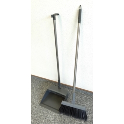 MIOTŁA I SZUFELKA DOMOWA GOSPODARCZA 116CMx28CM, 127CMx30CM GREY