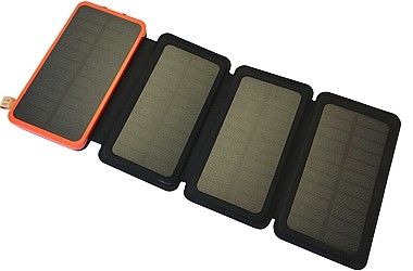 POWERBANK SOLARNY, ROZKŁADANY PRZENOŚNY LATARKA 20000 mAh, Li-Polymer, 4 SOLAR PANEL, 15.5*8*3.3CM