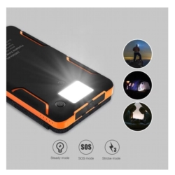 POWERBANK SOLARNY, ROZKŁADANY PRZENOŚNY LATARKA 20000 mAh, Li-Polymer, 4 SOLAR PANEL, 15.5*8*3.3CM