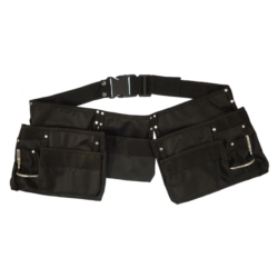 PAS NA NARZĘDZIA MONTERSKI SKÓRZANY CZARNY 60x24CM NYLON HEAVY DUTY