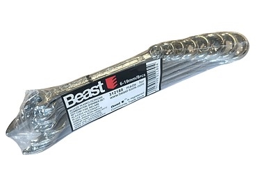 COMBINATION SPANNER SET 6-19MM WS 8X