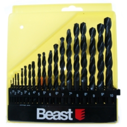 TWIST DRILL SET 1-10MM 19X