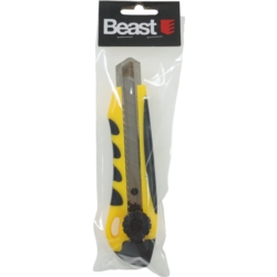CUTTER, LAME CASSABLE 18MM, TPR HANDLE, METAL SLIDE RAIL