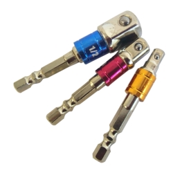 SOCKET ADAPTER 1/2" 3/8" 1/4" HEX SHANK 3X