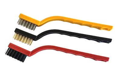 BRUSHES SET 3X NYLON BRASS STEEL 40MM