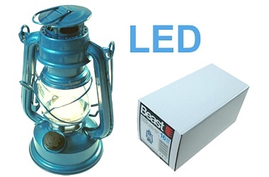 LAMPARA "DE PETROLEO" LED 190MM 16LED CARIBBEAN BLUE 4xAA