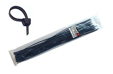 KHOMUTY PLASTYKOVY 500x4.7MM BLACK NYLON 30X