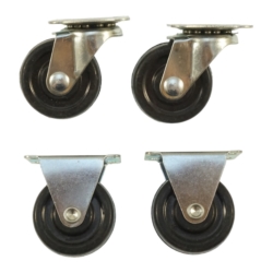 SET DI RUOTE 40MM RUBBER 2+2