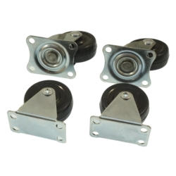 SET DI RUOTE 40MM RUBBER 2+2