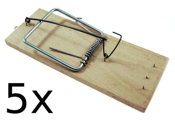 TRAMPA PARA RATAS 5X 17x7CM WOOD