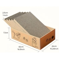 DRAPAK DLA KOTA 5 WKŁADÓW Z PUDEŁKIEM 10 WARSTW 5X DOUBLE SIDED (2,5x26x42CM)