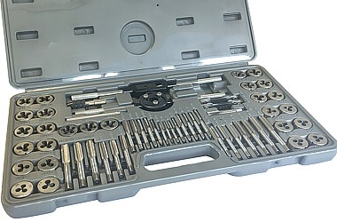 ZESTAW NARZYNEK I GWINTOWNIKÓW 60SZT. 60X M3-M12 4-1/2" NC NF PROFI INCH AND METRIC