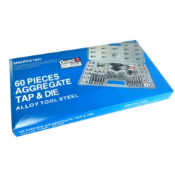 ZESTAW NARZYNEK I GWINTOWNIKÓW 60SZT. 60X M3-M12 4-1/2" NC NF PROFI INCH AND METRIC
