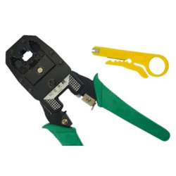 ZACISKARKA PRZELOTOWA WTYKÓW ZŁĄCZ PRZELOTOWYCH 8P8C/RJ45, 6P6C/RJ12, 6P4C/RJ11 +CUTTER