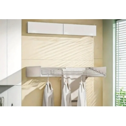 SUSZARKA NA PRANIE ROZKŁADANA ŚCIENNA BIAŁA 80x10x40CM ALU FOLDABLE max 25KG