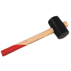 MŁOTEK GUMOWY Z DREWNIANYM TRZONKIEM 45MM 320G
