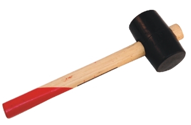 MŁOTEK GUMOWY Z DREWNIANYM TRZONKIEM 45MM 320G