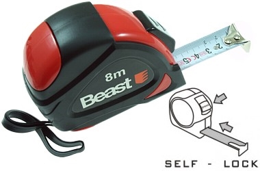 MIARA ZWIJANA STALOWA SAMOBLOKUJĄCA SIĘ CLASS II 8Mx25MM SELF-LOCK CE