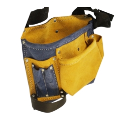 WERKZEUGGURTEL LEATHER 5 POCKETS LEATHER DOUBLE COLOUR
