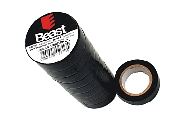  19MMX10M 10ROLLS BLACK