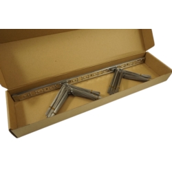  10X 50CM STAINLESS BASE, SPIKES:6-4-6-4, W:8.5, H:11.8CM