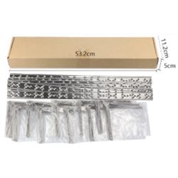 TAUBENSPIKES 10X 50CM STAINLESS BASE, SPIKES:6-4-6-4, W:8.5, H:11.8CM