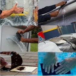 ADESIVO RESISTENTE IMPERMEABILE PISCINE TENDE NAST EXTRA STRONG 10CM x 150CM 0,5MM WOTERPROOF
