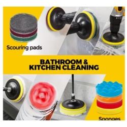 CLEANING BRUSHES ROTARY DETAILING NYLON 12X 1+4+2+2+2+1 HEX SHANK